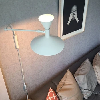 Промышленный настенный светильник Дизайнерского дизайна, настенный светильник для Гостиной, Вращающееся Бра, Спальня, Кабинет, Реплика Трубы, лампа с длинной рукояткой