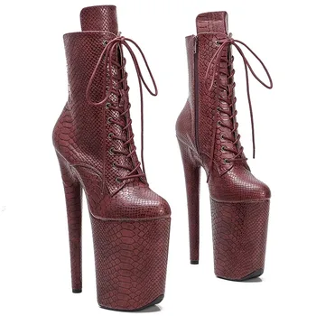 LAIJIANJINXIA/ Новые модные туфли для танцев на шесте 23 см/9 дюймов, женские современные ботильоны на платформе и высоком каблуке 046
