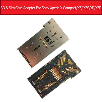 Держатель Лотка для Micro Sd и Sim-карт Sony Xperia X compact/X Performance/XZ/ XZS/XZ Premium SIM Card Reader Socket Adapter Patrs