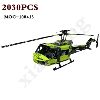 MOC-108413 42115 Bell UH-1 Вертолет-Истребитель Строительные Блоки 2030ШТ Детские Строительные Блоки Игрушки Рождественские Подарки Подарки На День Рождения