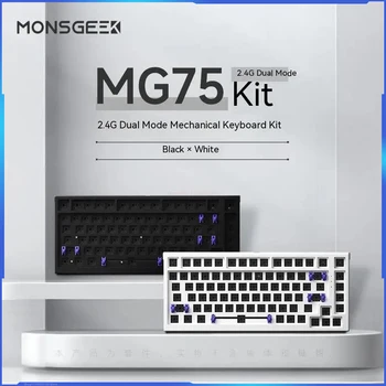 Monsgeek Mg75 Custom Mechanical Keyboard Kit 82 Клавиши Hot Plug Проводной Usb2.4g Беспроводной Двухрежимный Киберспортивный Игровой Набор Клавиатур В Подарок