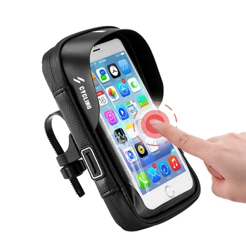 6.0 5.8 дюймовый Водонепроницаемый велосипед Держатель мобильного телефона для велосипеда, сумка для крепления на руль мотоцикла для iphone X Samsung LG Huawei