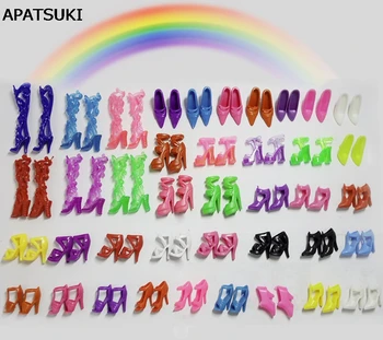 40 пар/лот Разноцветная обувь разных стилей для куклы Барби, игрушки, высококачественный Рождественский подарок для девочек