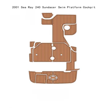 Качество 2001 Sea Ray 240 Sundacer Платформа для плавания Кокпит Коврик для лодки EVA из вспененного тикового дерева