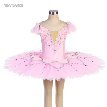 Профессиональный Балетный Танцевальный костюм-пачка Для взрослых девочек, Жесткое Фатиновое Платье-пачка-блин, Доступно в розовом и Небесно-голубом цветах BLL542
