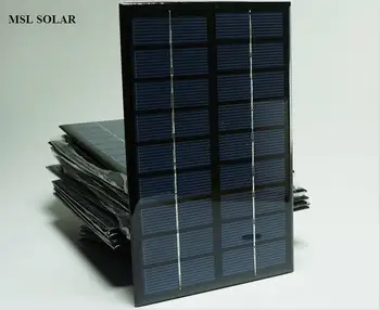 Солнечная панель 9V 3W Эпоксидная солнечная панель для DIY солнечного зарядного устройства. дайте диод + USB-кабель + Соединительный провод бесплатно
