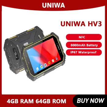 Прочный Планшет UNIWA HV3 4 ГБ Оперативной ПАМЯТИ 64 ГБ ПЗУ Мобильный Телефон NFC IP67 7,0 Дюймов FHD Android 9,0 13 Мп Аккумулятор 8000 мАч Мобильный Телефон