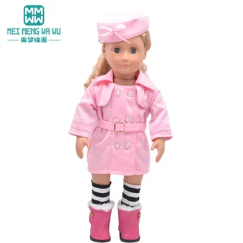 Подходит для 45-сантиметровой одежды для американских кукол, модный тренч-костюм для девочек в подарок