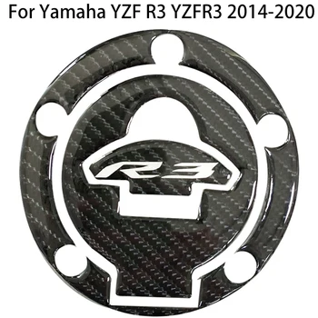 Для Yamaha YZF R3 YZFR3 2014-2020 Обновление 3D Реального Углеродного Волокна Масляный Бензобак Топливная Крышка Накладка Наклейка Протектор Гвардии Наклейка