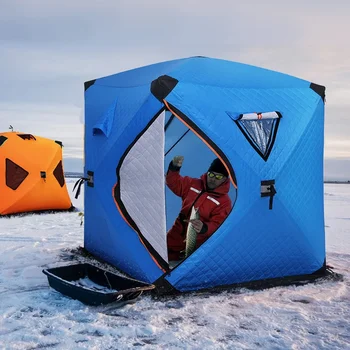 Палатка для подледной рыбалки Зимняя палатка для подледной рыбалки на крыше с моллюсками 3-4 человека