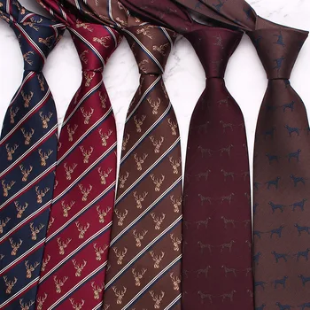 Мужской галстук Деловая официальная одежда 8 см Жаккардовый галстук из полиэстера Повседневный галстук для работы