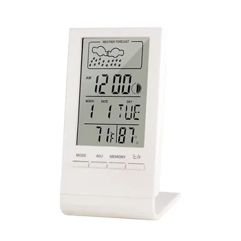 Высококачественный Бытовой Цифровой ЖК-Дисплей С Подсветкой В помещении, Удобный Измеритель Температуры И Влажности, Термометр-Гигрометр Со Временем
