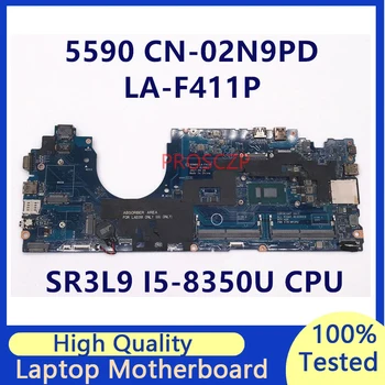 CN-02N9PD 02N9PD 2N9PD Материнская Плата Для ноутбука Dell 5590 Материнская Плата С процессором SR3L9 I5-8350U LA-F411P 100% Полностью Протестирована, Работает хорошо